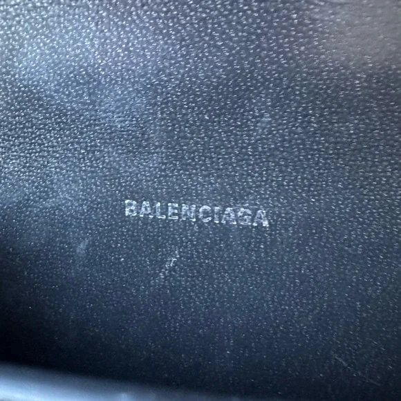 Balenciaga Mini hourglass Shiny Crystal Logo Croc Embossed Calfskin Bag Like new - Picture 7 of 8